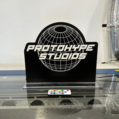 Custom Die Cut Plexiglass Table Counter Sign