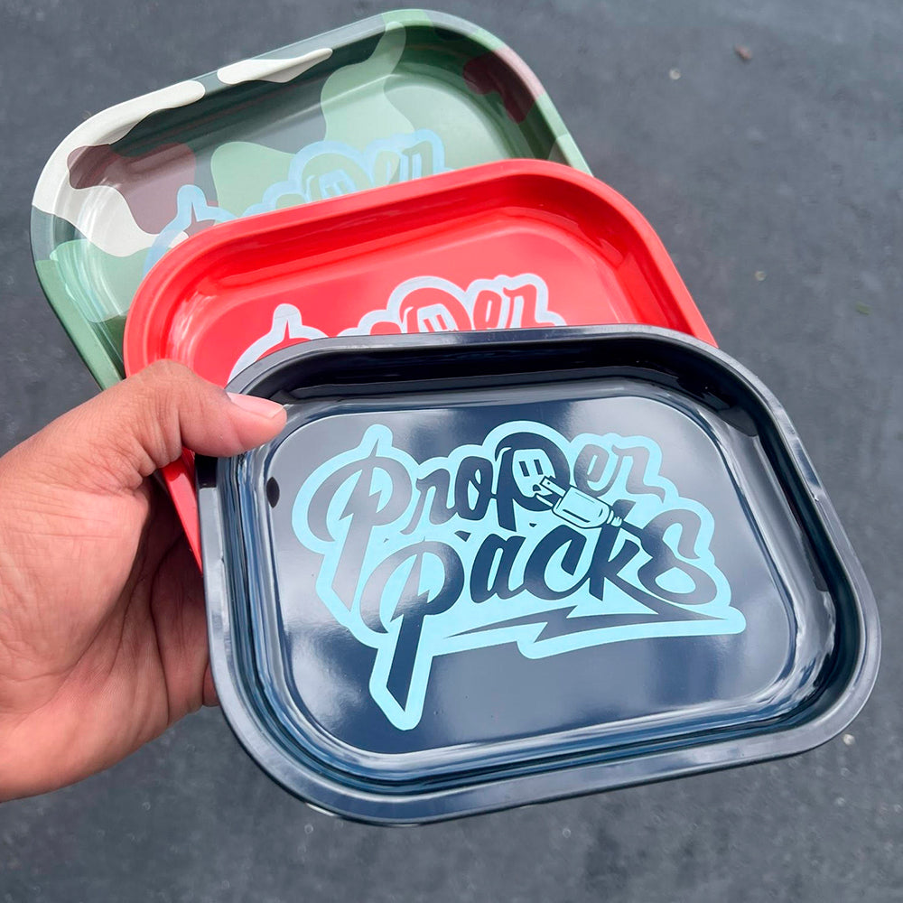 Custom Etched Tin Rolling Tray Small 7"x5.5" (Magnetic Lid)