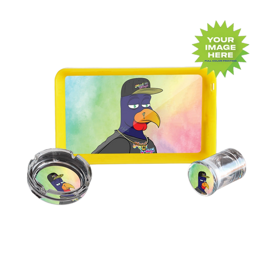 MOODTRAYS ™ Create Your Own LED Rolling Mood Tray Set with Ash Tray and Jar (BUNDLE)