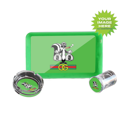 MOODTRAYS ™ Create Your Own LED Rolling Mood Tray Set with Ash Tray and Jar (BUNDLE)