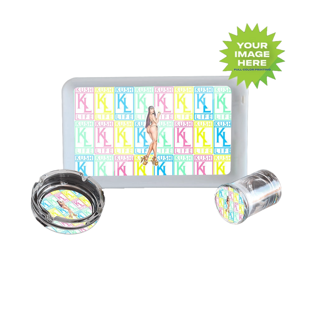 MOODTRAYS ™ Create Your Own LED Rolling Mood Tray Set with Ash Tray and Jar (BUNDLE)