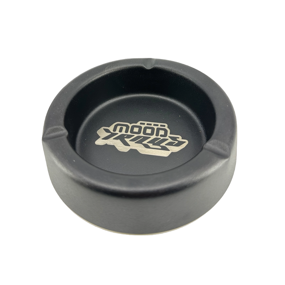 Custom Black Metal Round Ashtray 4”
