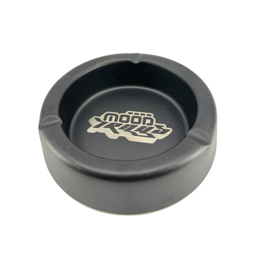 Custom Black Metal Round Ashtray 4”