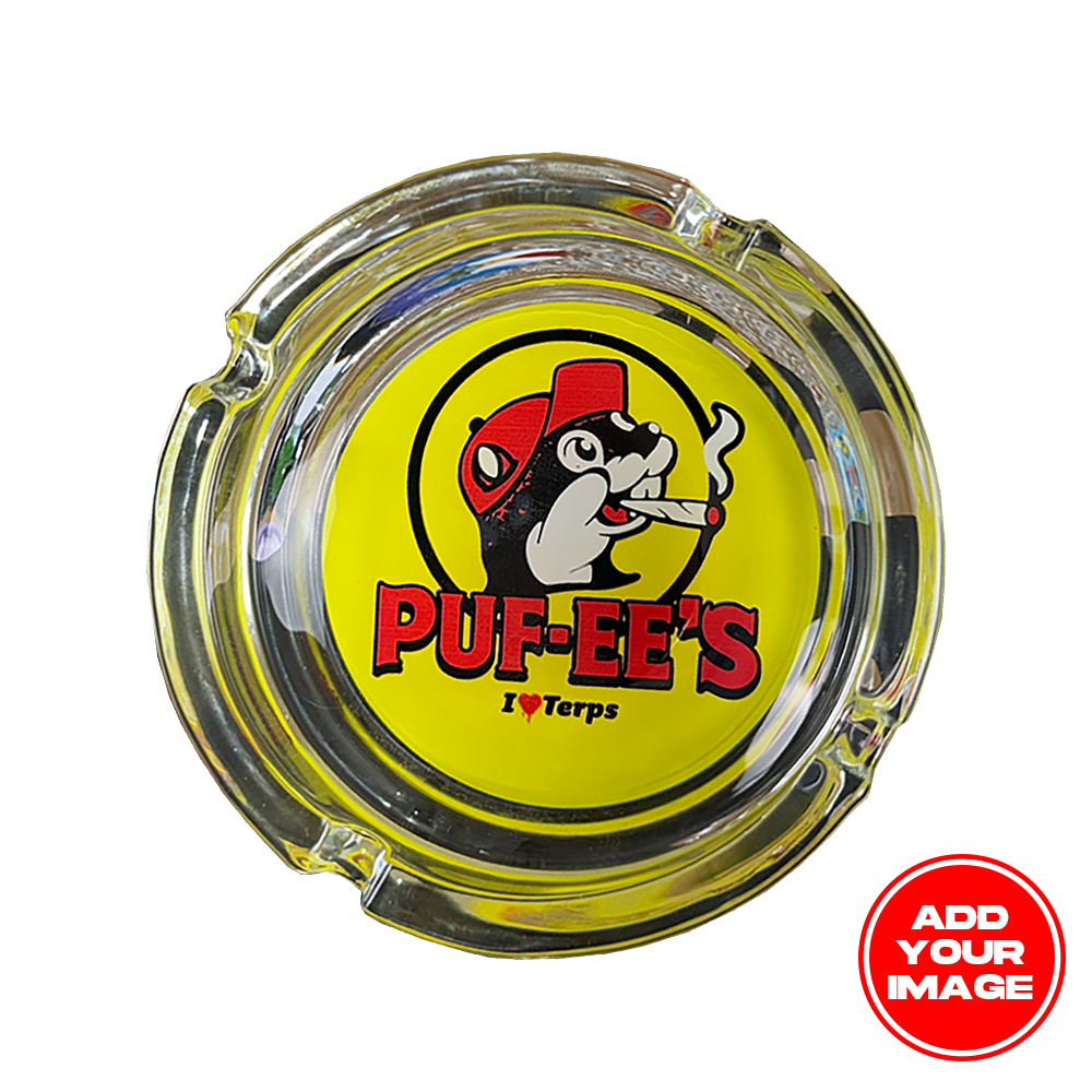 Custom Heavy Duty Glass Ash Tray 4.25" x 1.375"