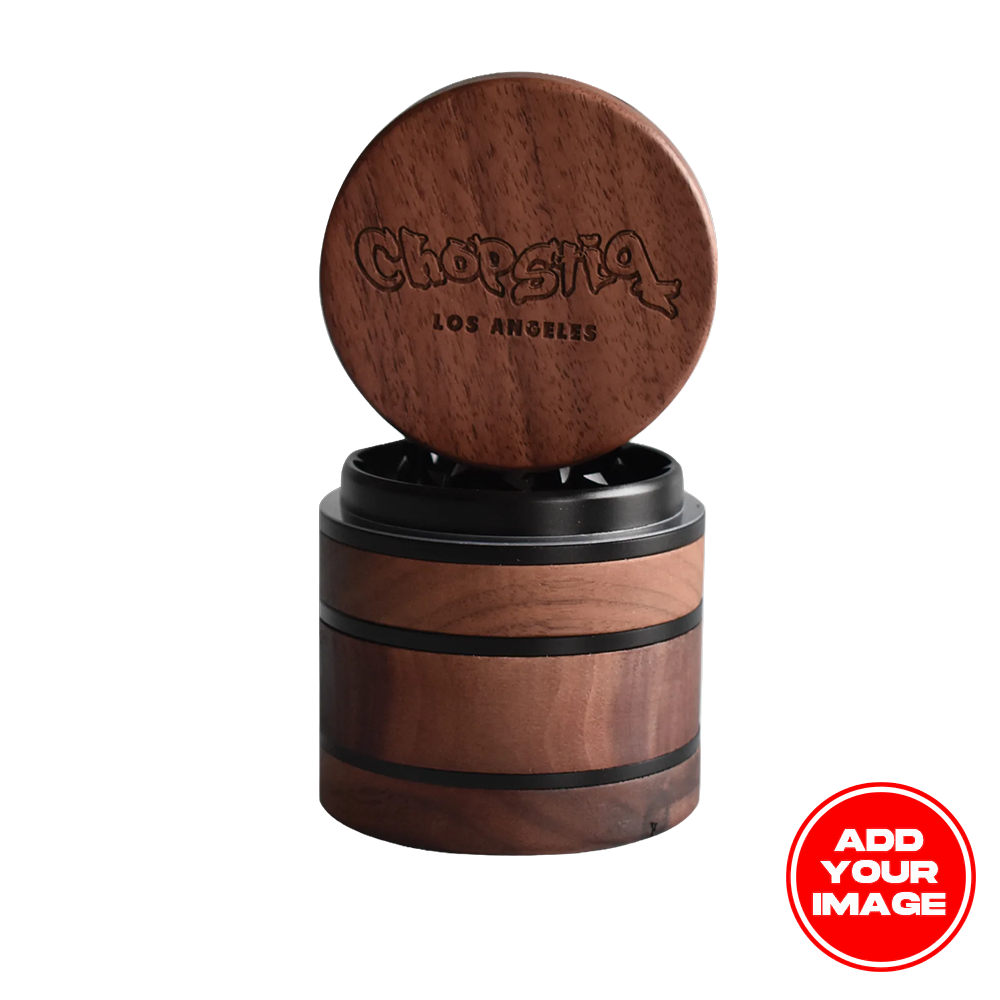 MOODTRAYS ™ - Create Your Own Walnut Wood Herb Grinder 2.38" x 2.54"