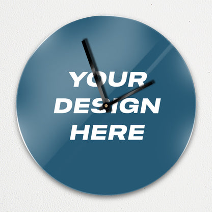 (12 PACK) Custom Plexi Glass Wall Clock