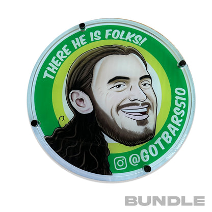 There He Is MoodTrays Plexi Rolling Tray Set (Ashtray+Grinder) by @GotBars510