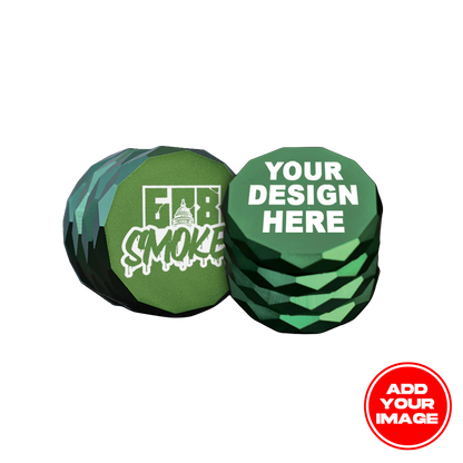 Custom Grinder - Anodized Aluminum Alloy 4  Chamber Custom Etched Grinder Shredder 2.38" x 2"