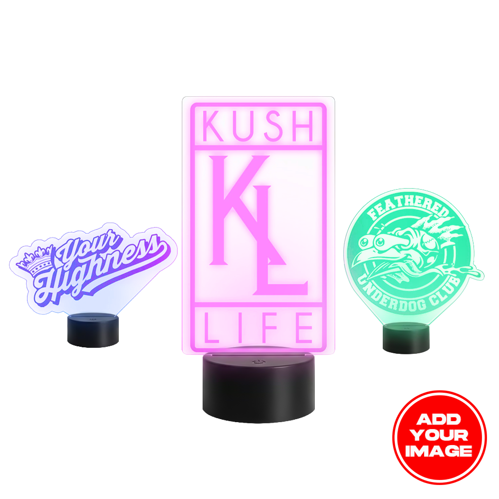 MOODTRAYS ™ Create Your Own LED Light Base & Custom Laser-Etched Acrylic Sign with Logo/Art