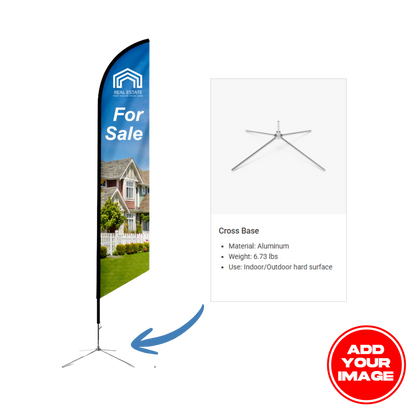 Custom Feather Angled Flag