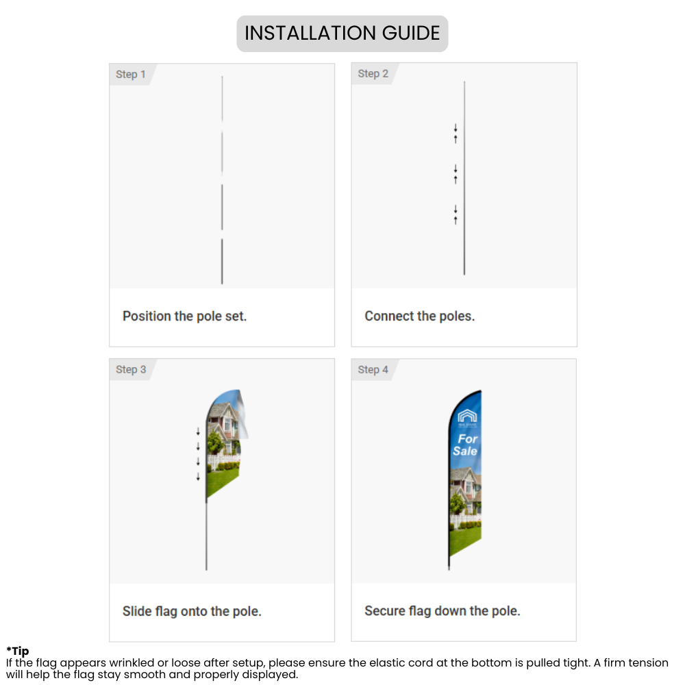 Custom Feather Angled Flag