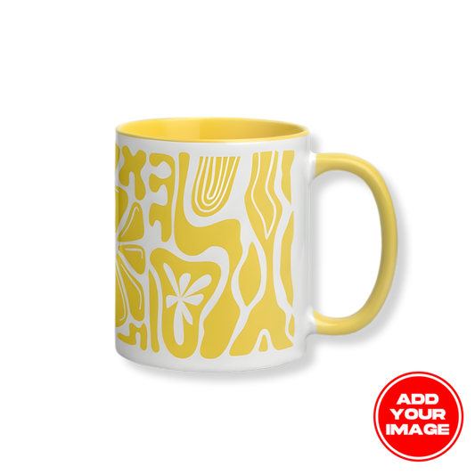 Custom White Ceramic Mug with Color Inside