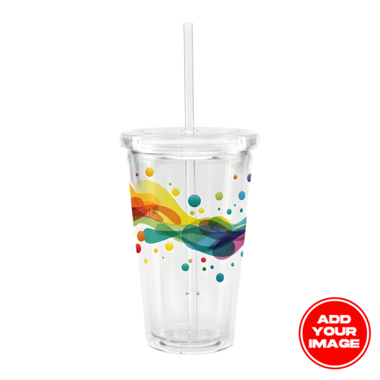 Custom Double Wall Clear Plastic Tumbler (16 oz)
