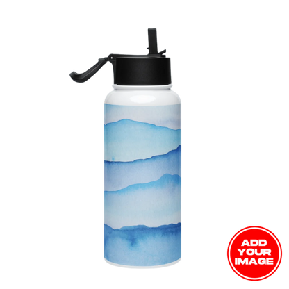 Custom Stainless Steel Water Bottle with a Straw Lid (32 oz)