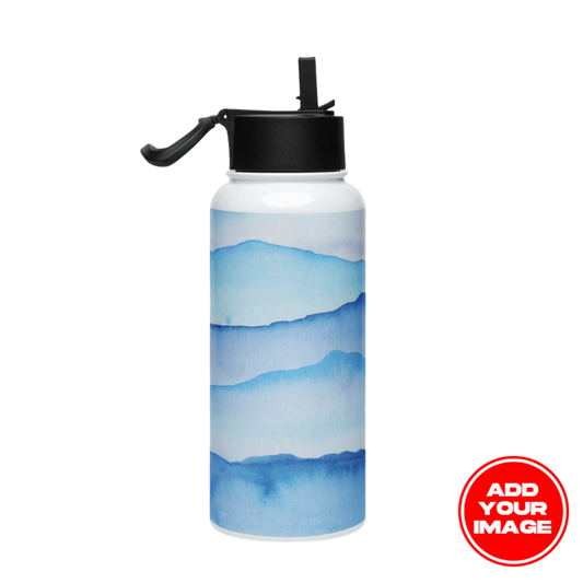 Custom Stainless Steel Water Bottle with a Straw Lid (32 oz)
