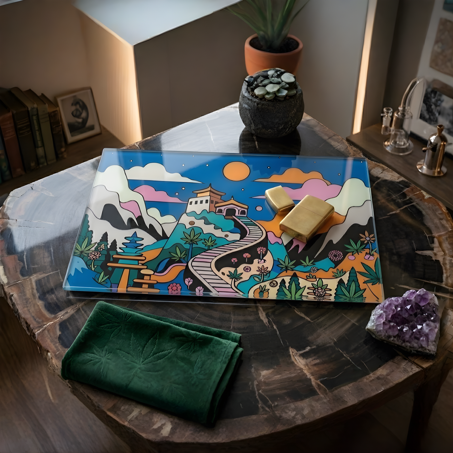 Custom All-Over Print Glass Tray