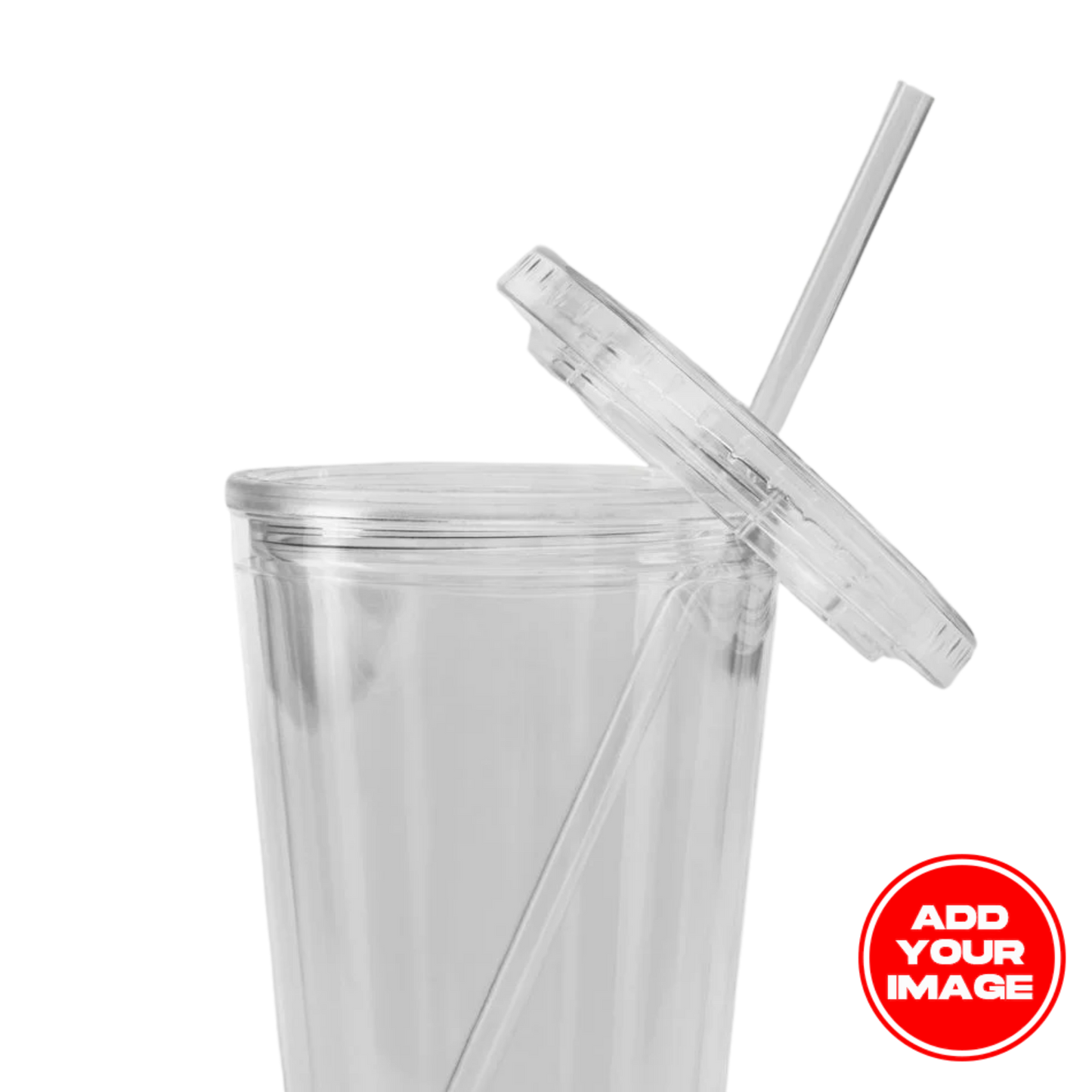 Custom Double Wall Clear Plastic Tumbler (16 oz)