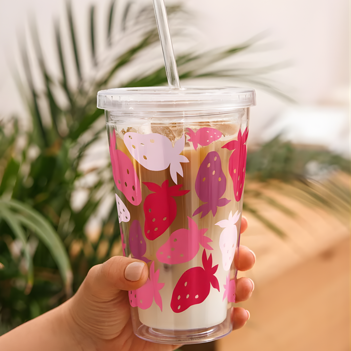 Custom Double Wall Clear Plastic Tumbler (16 oz)