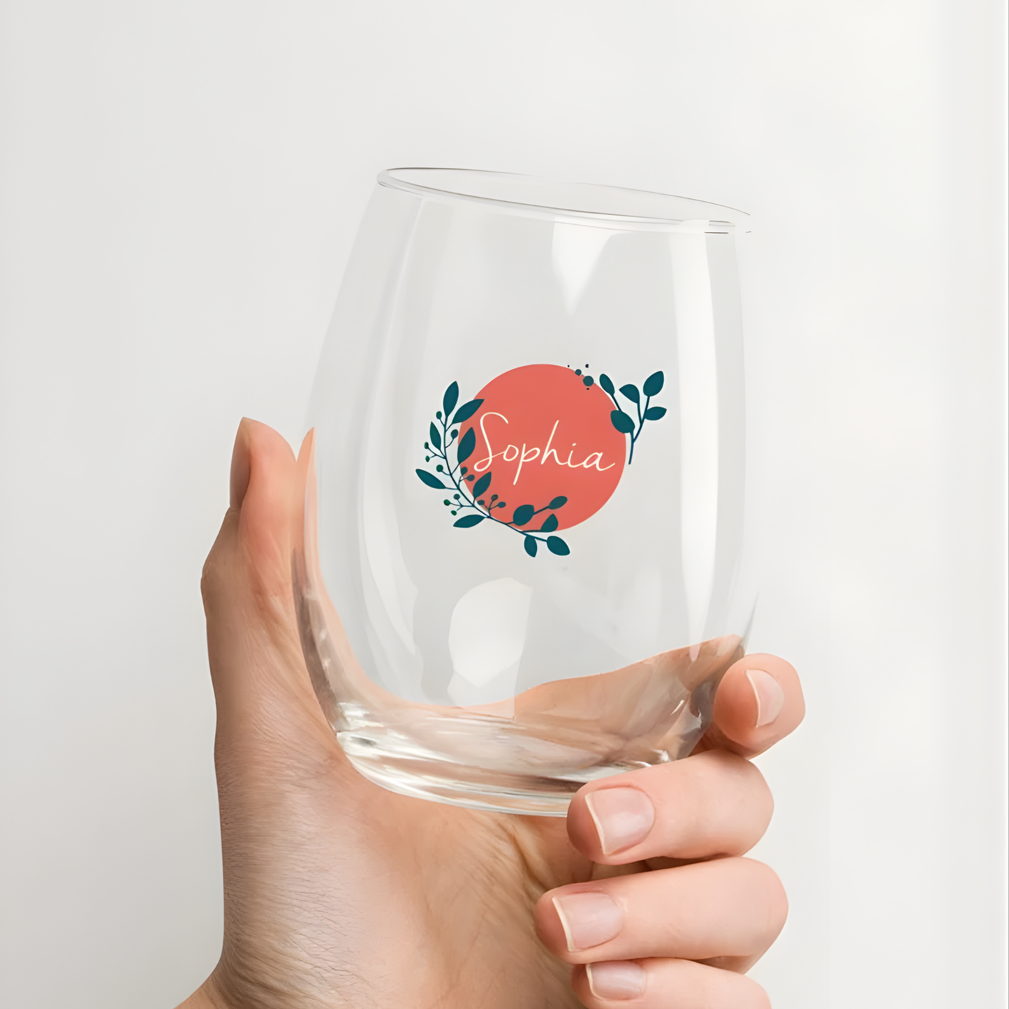Custom Stemless Wine Glass (15 oz)