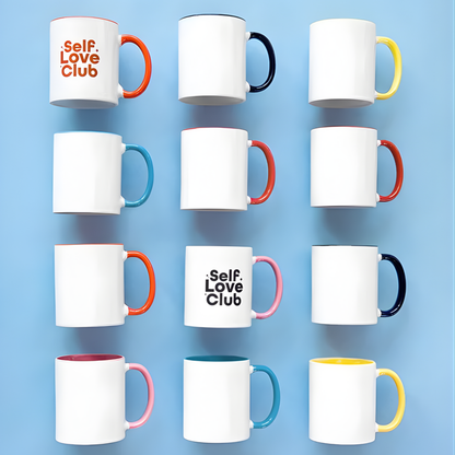 Custom White Ceramic Mug with Color Inside