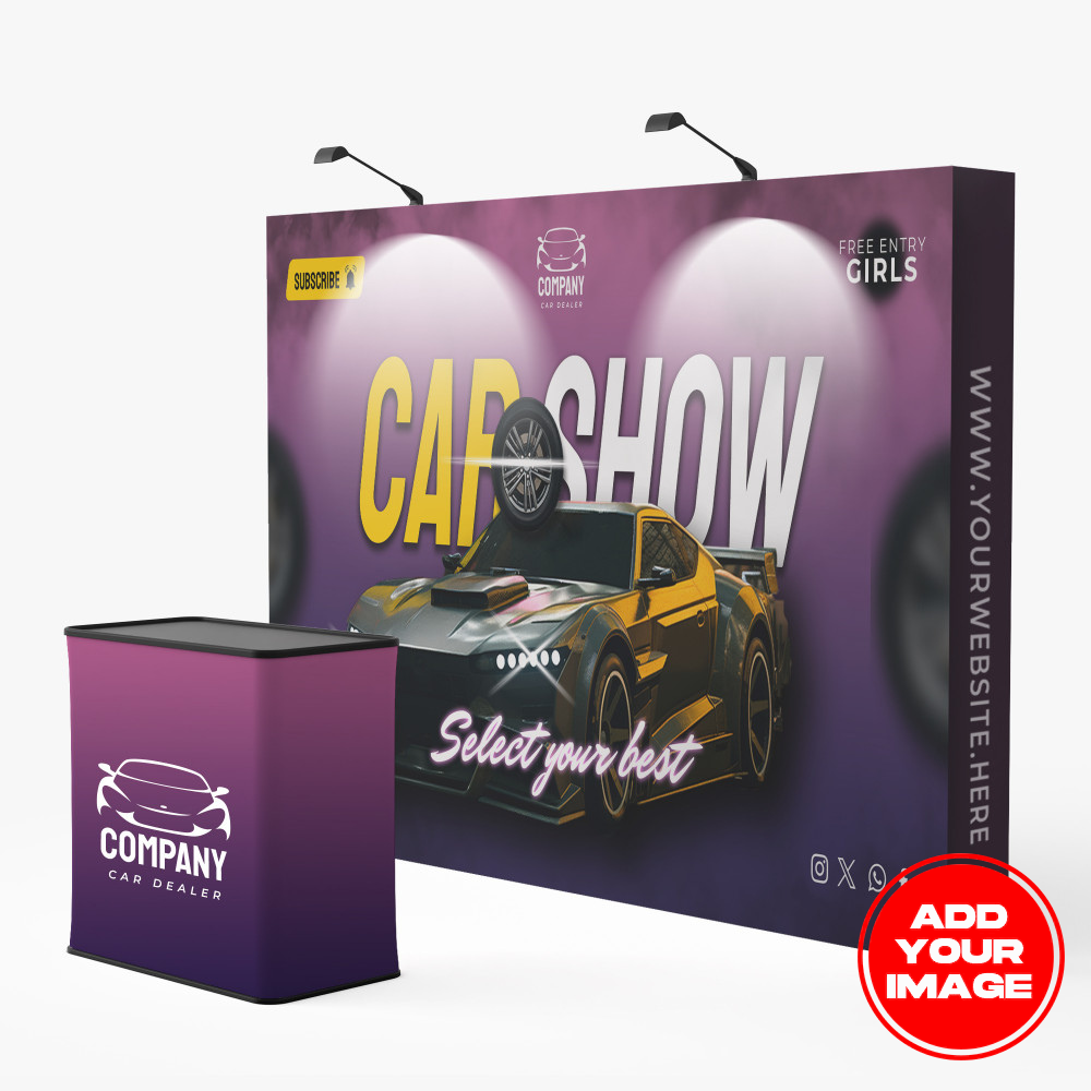 Straight Velcro Fabric Pop Up Display