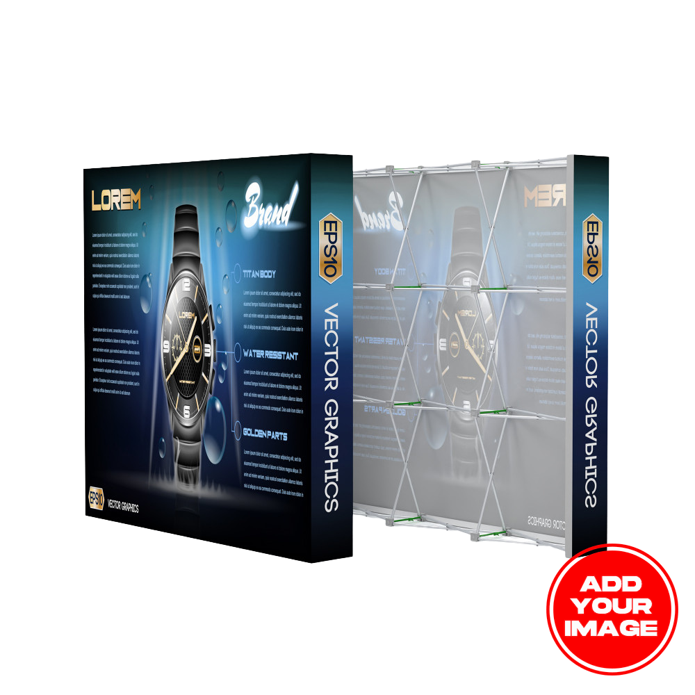 Straight Velcro Fabric Pop Up Display