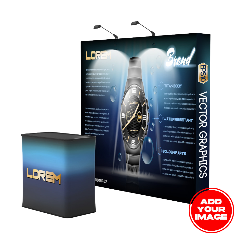 Straight Velcro Fabric Pop Up Display