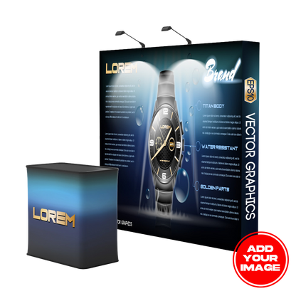 Straight Velcro Fabric Pop Up Display