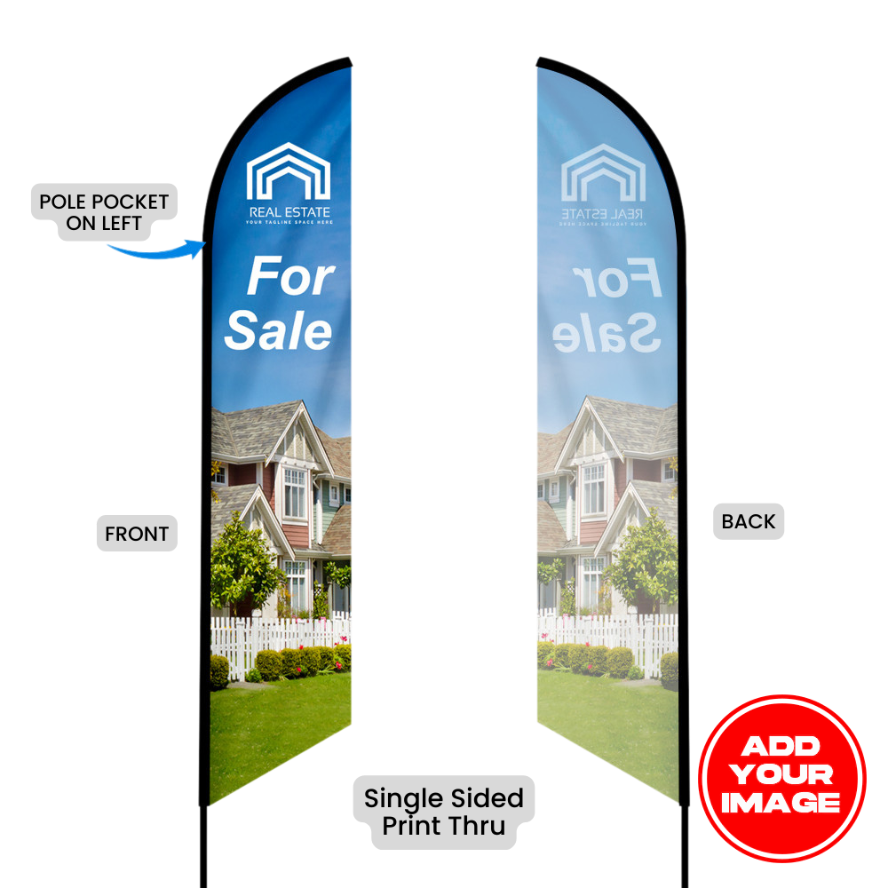 Custom Feather Angled Flag