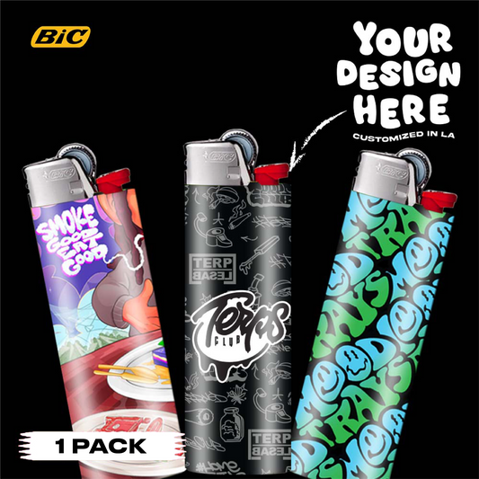 Custom Classic BIC Lighter Vinyl Heat Wrapped