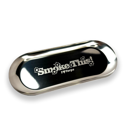 (12 Pack) Custom Etched Stainless Steel Tray 9"
