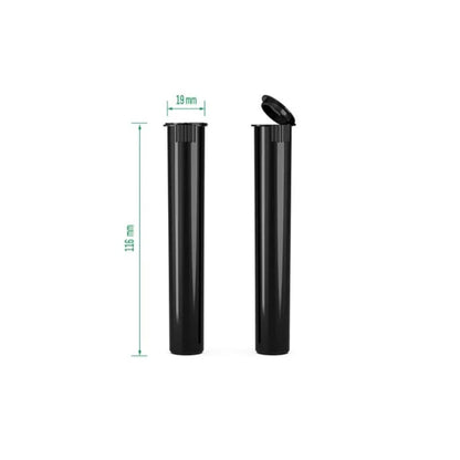 Black Pop Tube 116mm (Compatible with Tube Dispenser)
