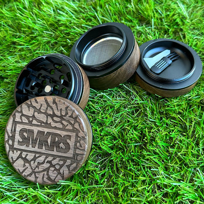 MOODTRAYS ™ - Create Your Own Walnut Wood Herb Grinder 2.38" x 2.54"