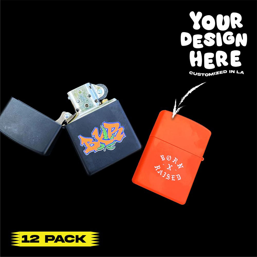 (12 PACK) MOODTRAYS ™ Create Your Own Personalized Zippo Lighter - Customized Zippos