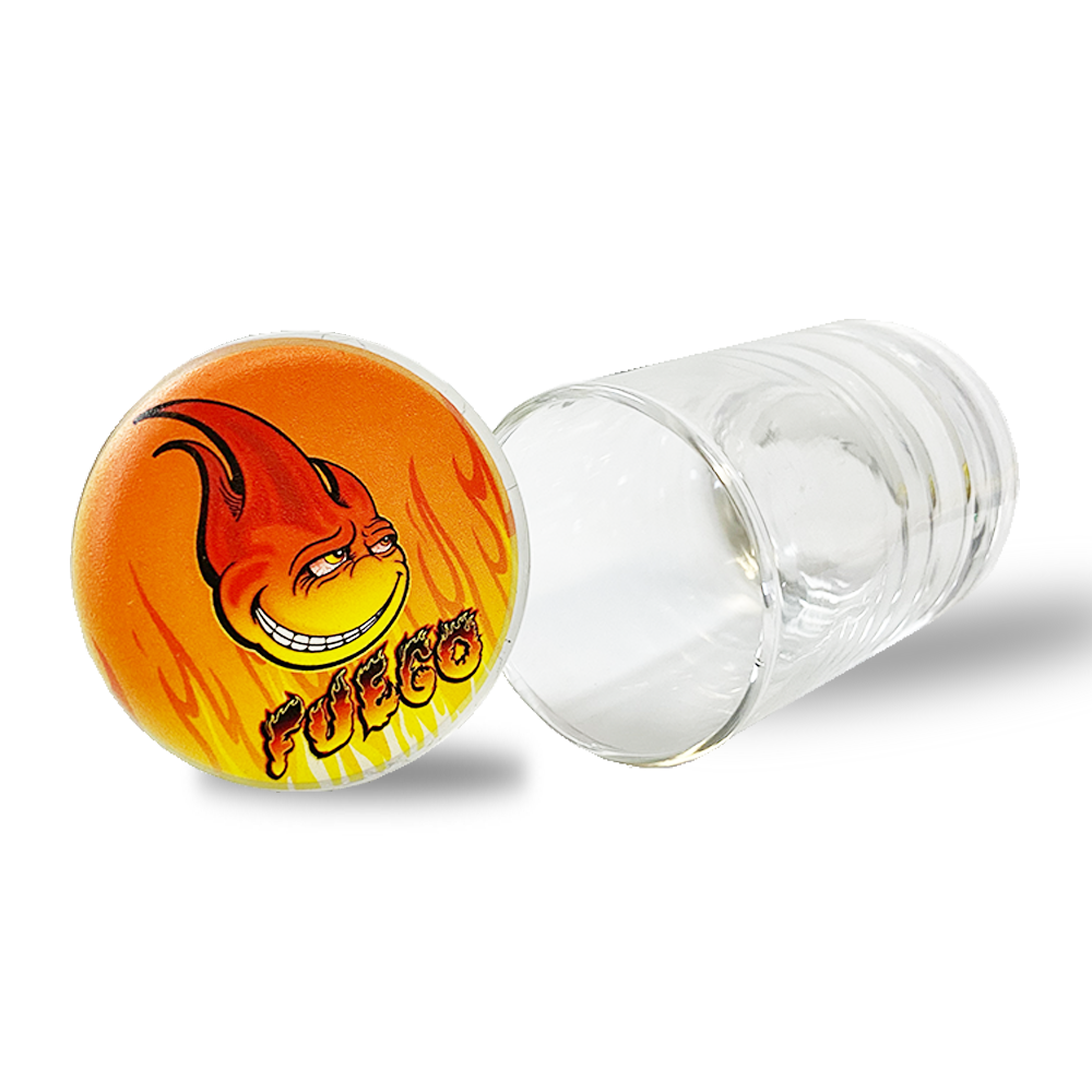 MOODTRAYS ™ Create Your Own Glass Jar with Rubber Seal Lid 3.2" x 1.8" - Custom 3 oz. Stash Glass Jar - MoodTrays