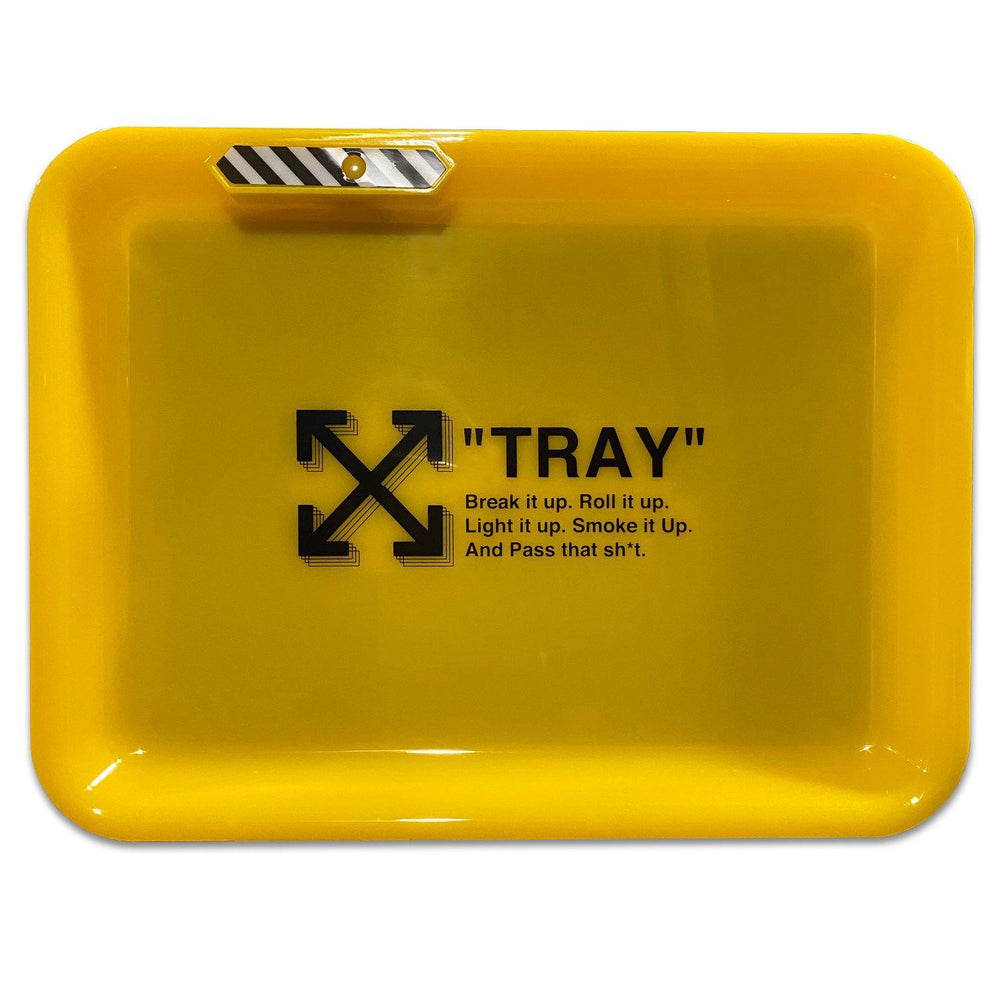 
                  
                    MOODTRAYS ™ AWF WYTE OFF WHITE Rolling "TRAY" LED Rolling Glow Tray (Yellow) - MoodTrays
                  
                