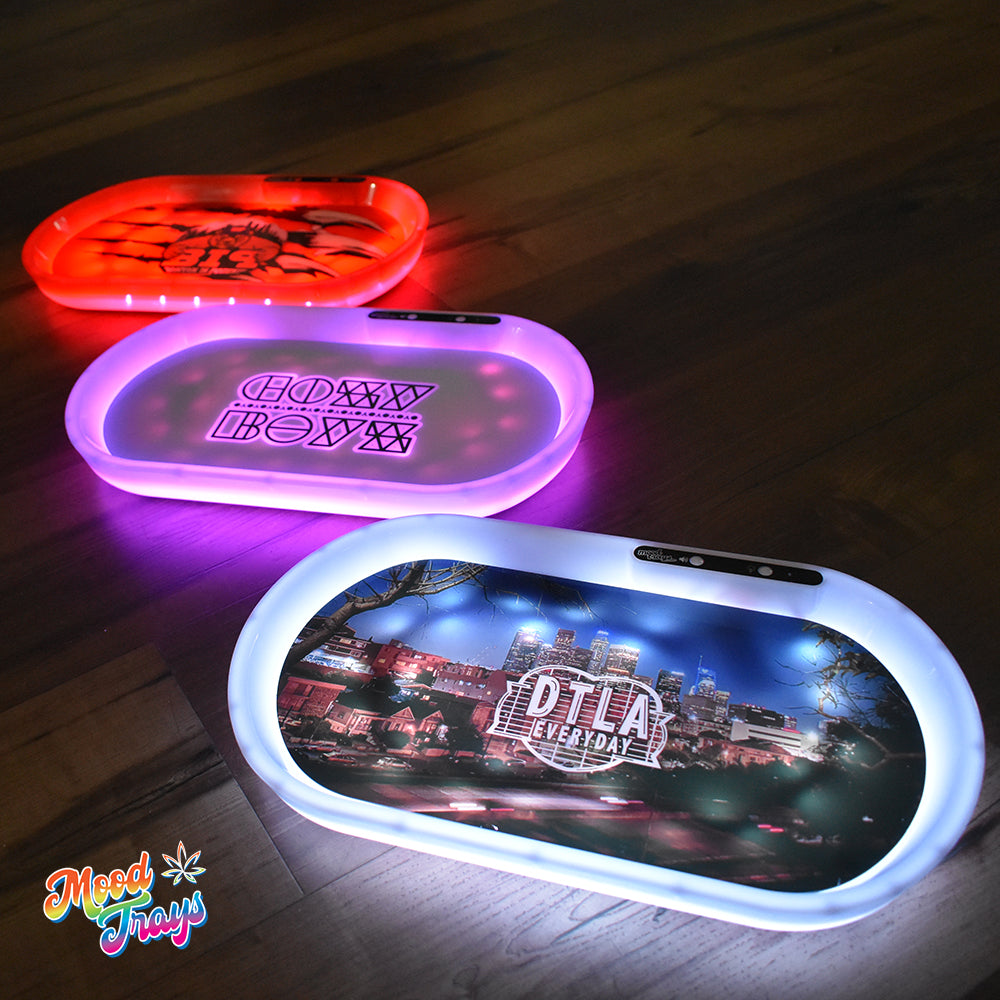 
                  
                    Custom Bluetooth Audio Speaker LED Rolling Tray - Create Your Own Glow Tray with Speaker
                  
                