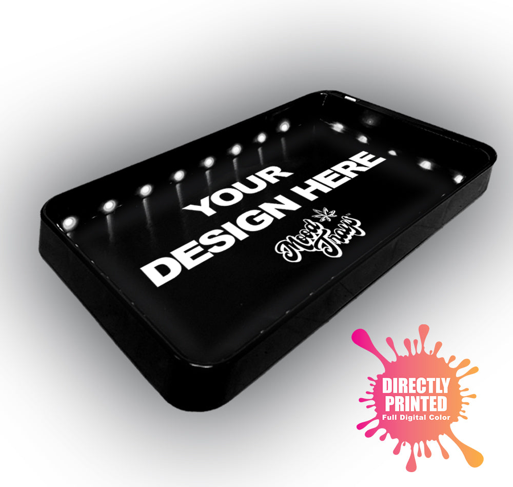 MOODTRAYS ™ Create Your Own Mood Tray 5.5" x 9.5" - Customizable LED Rolling Glow Trays (GREEN)