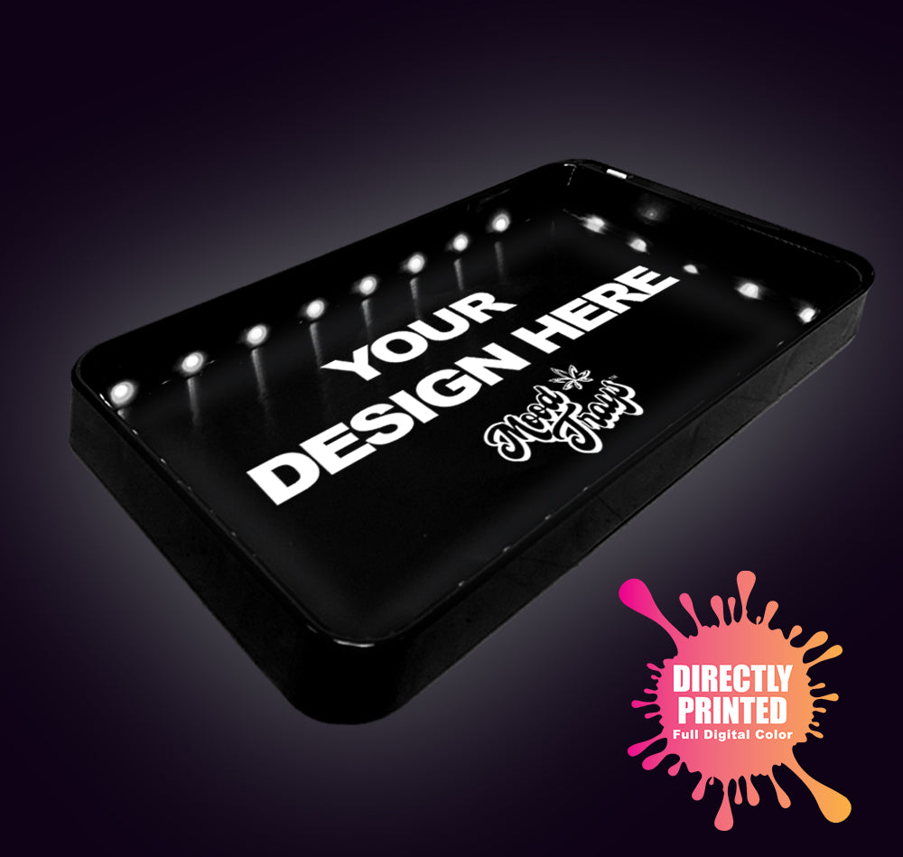 MOODTRAYS ™ Create Your Own Mood Tray 5.5" x 9.5" - Customizable LED Rolling Glow Trays (GREEN)