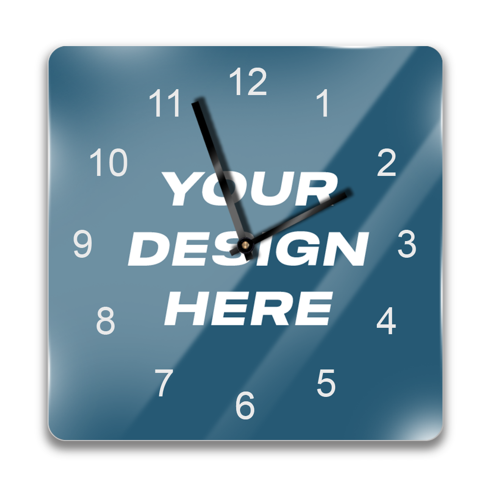 (12 PACK) Custom Plexi Glass Wall Clock