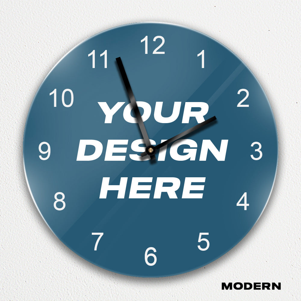 MOODTRAYS ™ Create Your Own Round Wall Clock Art - Custom Round Clock