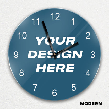 MOODTRAYS ™ Create Your Own Round Wall Clock Art - Custom Round Clock