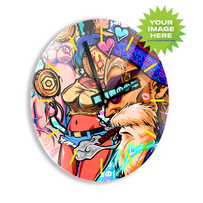 MOODTRAYS ™ Create Your Own Round Wall Clock Art - Custom Round Clock