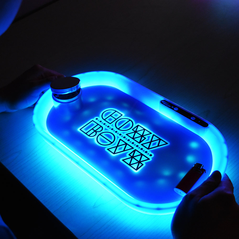 Custom LED Glow Rolling Tray - Cannabis Promotions