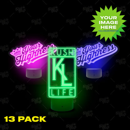 (12 PACK) Custom LED Lamp Sign Night Light