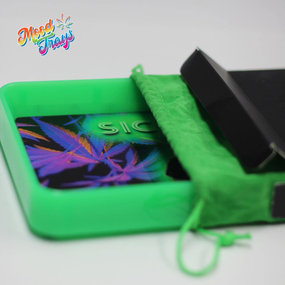 Custom LED Rolling Mood Tray Set 5.5" x 9.5" w/ Ash Tray & Glass Jar (BUNDLE DEAL) - MoodTrays
