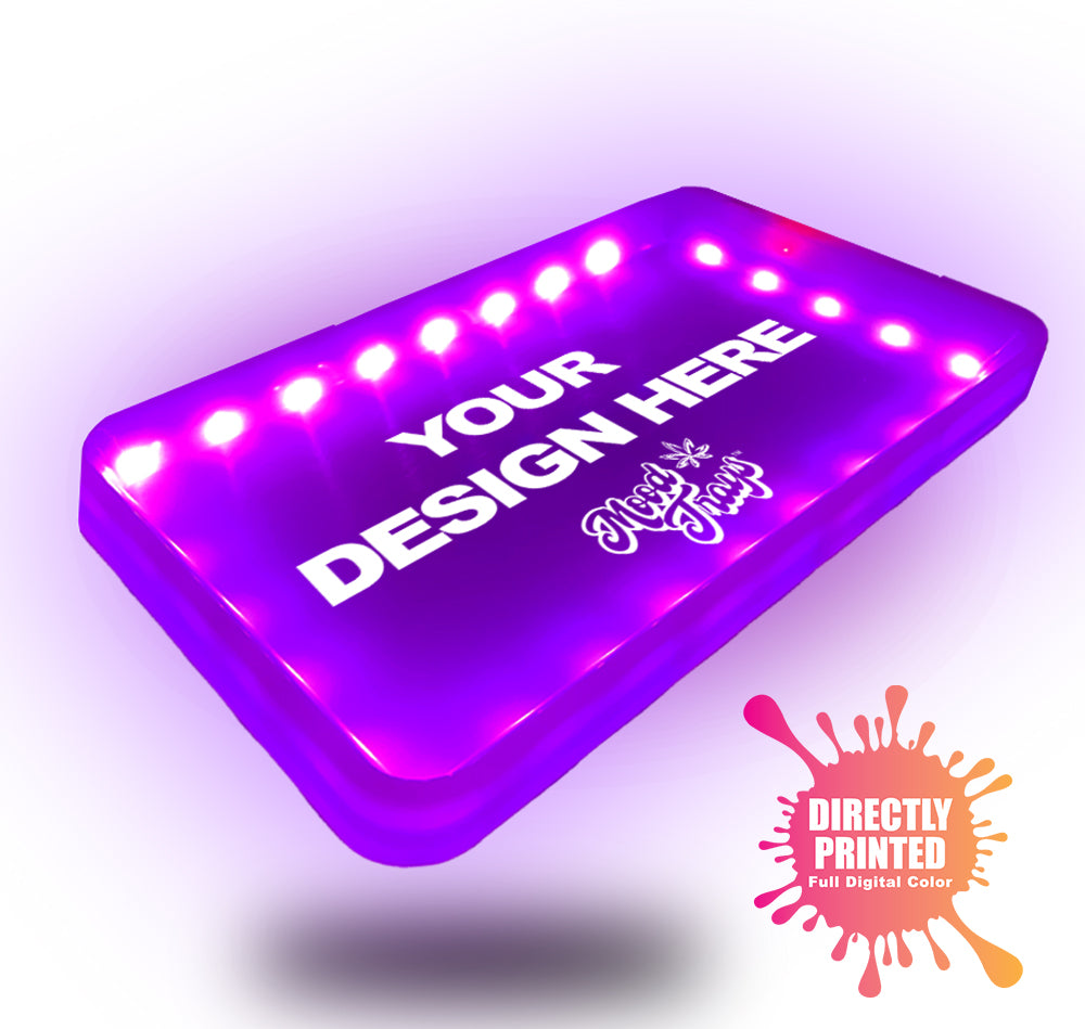 
                  
                    MOODTRAYS ™ Create Your Own Mood Tray 5.5" x 9.5" - Customizable LED Rolling Glow Trays (WHITE)
                  
                