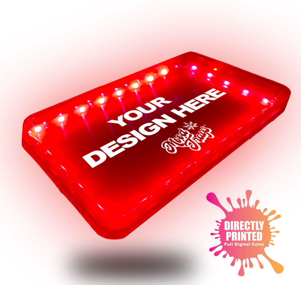 MOODTRAYS ™ Create Your Own Mood Tray 5.5" x 9.5" - Customizable LED Rolling Glow Trays (GREEN)