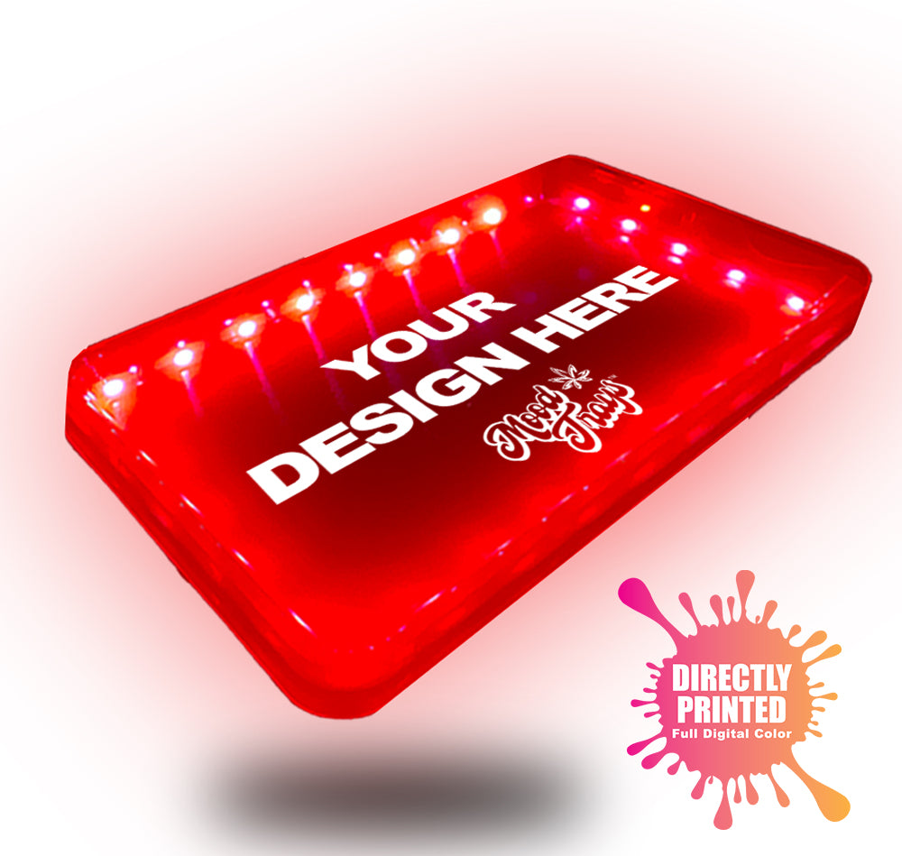 Custom Mini Glow LED Rolling Tray - Custom Rolling Tray - Design Your Own  Personalized Rolling Tray