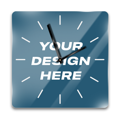 (12 PACK) Custom Plexi Glass Wall Clock